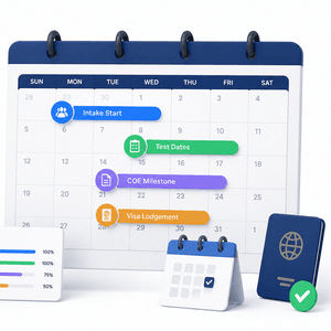 Application timeline planning